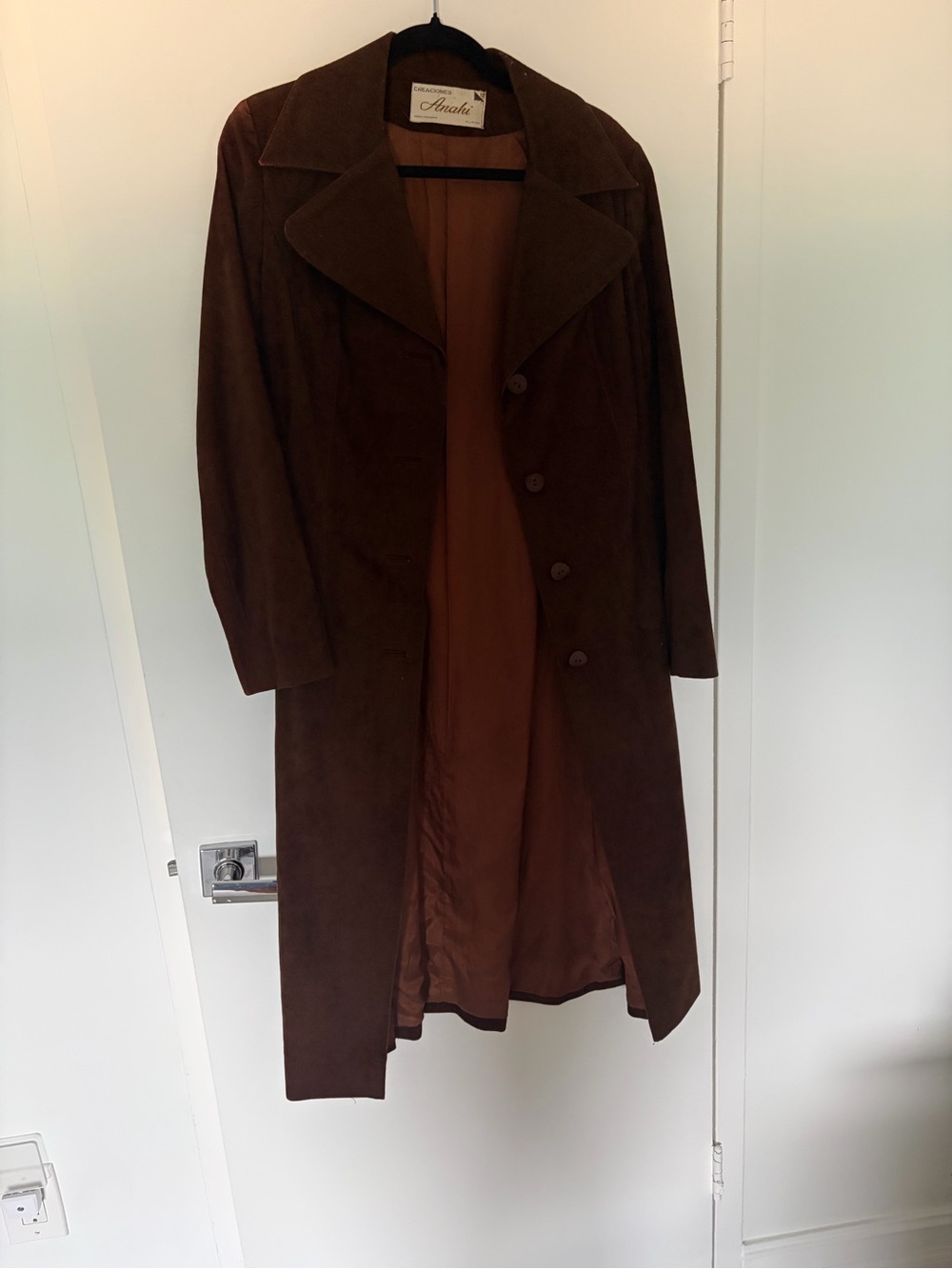 a.n.a Brown Suede Trench Coat